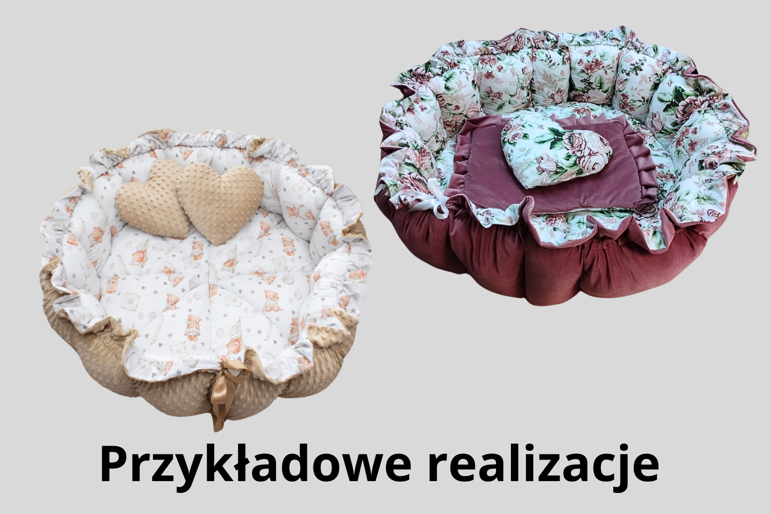 Gniazdko niemowlęce z velvetem