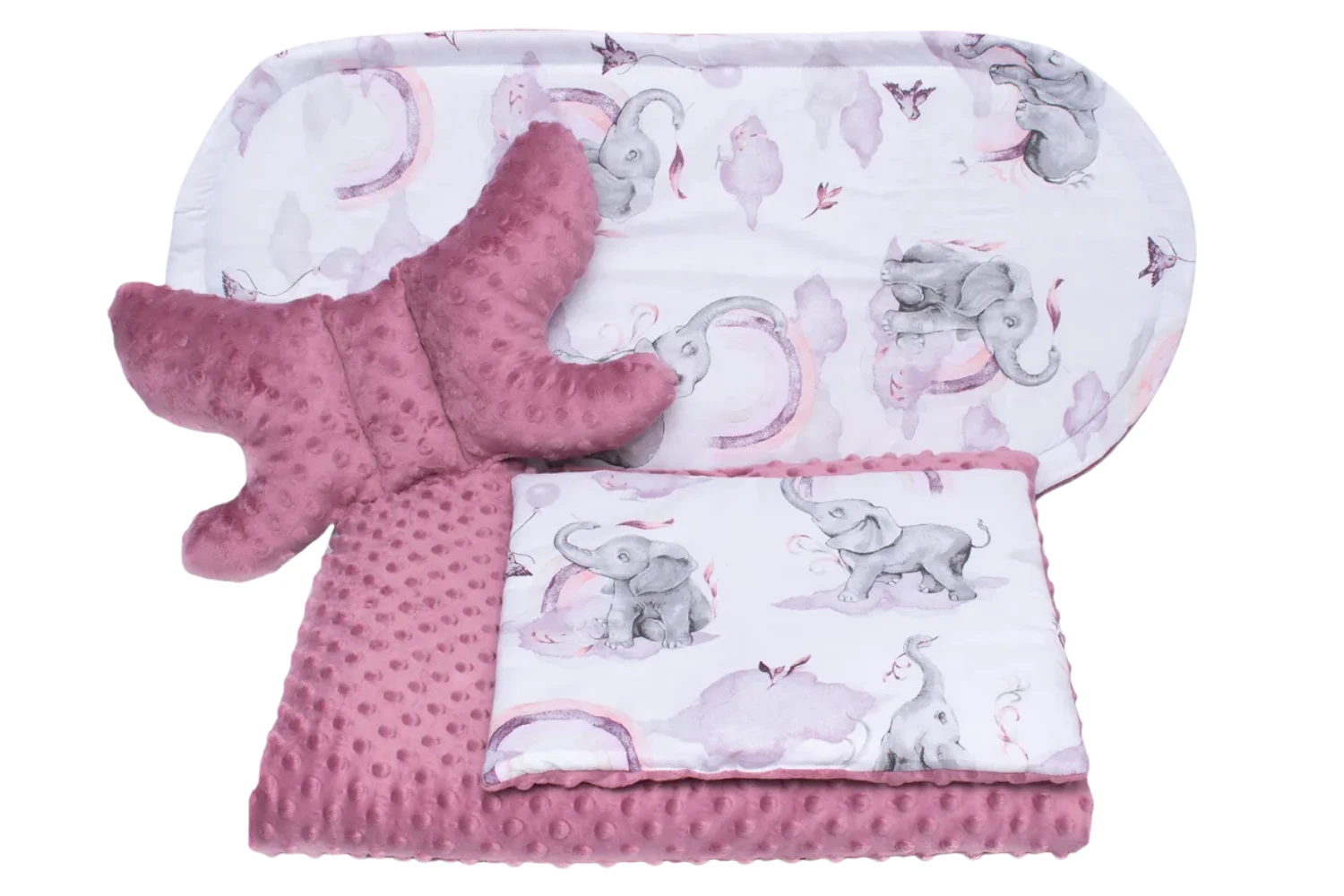 zestaw-do-gondoli-4elementy-slonik-rozowy-minky-brudny-roz