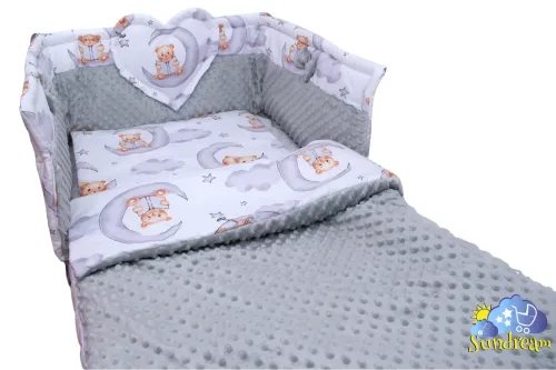 zestaw-do-lozeczka-z-ochraniaczem-z-sercem-mis-ksiezyc-minky-szare