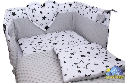 zestaw-do-lozeczka-z-secem-gwiazdki-czarne-minky-szare