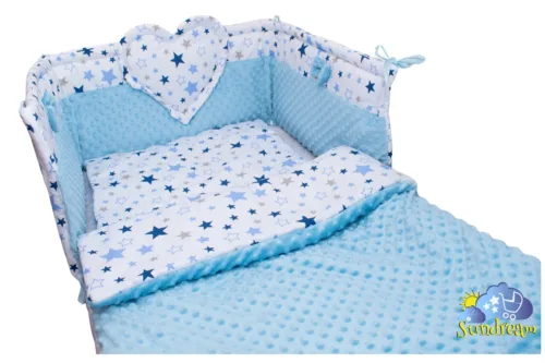 zestaw-do-lozeczka-z-secem-gwiazdki-granatowe-minky-blekitne
