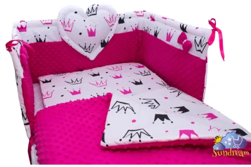 zestaw-do-lozeczka-z-secem-korony-minky-malinowe