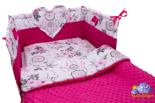 zestaw-do-lozeczka-z-secem-lapacz-snow-rozowy-minky-malinowe