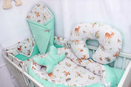zestaw-8-elementowy-do-lozeczka-dla-dziecka-las-mieta